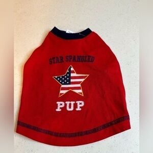 TOP PAW Americana Star Spangled Red Pup Pet Tee~-Small